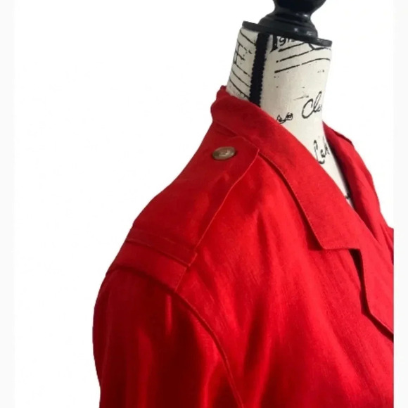 JONES NEW YORK VINTAGE RED JACKET BLAZER - Picture 4 of 12